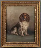 Florence Jay, Seated Spaniel, Oil on canvas