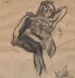 Eduard Wiiralt, Reclining Nude-, Drypoint etching