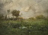 George Inness, Jr., A Summer Day-, Oil on board