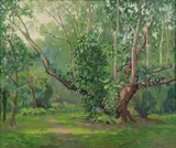 Carl John Nordell, Landscape with Inga Tree, Oil on canvas