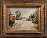 Walter Francis Brown, La Plage Etretat-, Oil on canvas