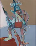 Fritz Scholder, Indian Warrior-, Oil on canvas