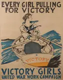 Edward Penfield, Every Girl Pulling For Victory, 1918, Color lithograph