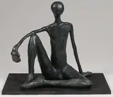 Carol Miller, Reflection 1, Bronze with verdigris patina, (repaired)