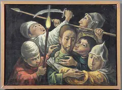 The Betrayal of Christ by Lester Raymer, Oil on canvas, sold Mar 2020