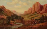 Fred B. Taylor, Mojave Landscape, Oil on canvas