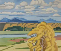 New Mexico Spring Landscape - by Laura Hoernig, Oil on canvas, sold Nov 2019