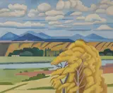 Laura Hoernig, New Mexico Spring Landscape -, Oil on canvas