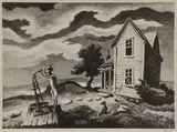 The Farmer's Daughter by Thomas Hart Benton, Lithograph, sold Nov 2019