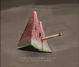 Donald Roller Wilson, Watermelon Slice and Matchstick 1985