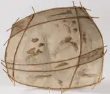Mary Merkel-Hess, Tan Basket, Papier-mâché, twine, and acrylic