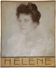 Carl von Marr, Helene -, Pastel, color pencil, and gold