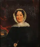 Portrait of Woman with Bonnet Holding Glasses by British School, Oil on canvas, sold Nov 2019