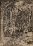 The Flight into Egypt - by Albrecht Durer, Woodcut on laid paper, sold Nov 2019