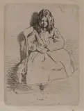 James Abbott McNeill Whistler, Annie, Drypoint on paper