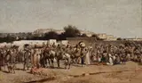 Alfred Wordsworth Thompson, Tangiers-, Oil on canvas
