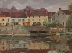 Edgar Spier Cameron, Laundry Day in Brittany-, Oil on canvas