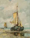 Hendrik Willhem Mesdag, Low Tide, Oil on canvas