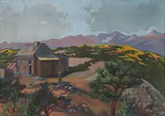 Alice Bothwell Ferrando, A Deserted Gold Mine-, Oil on canvas