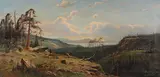 American School, Expansive Hudson River Landscape, Oil on canvas