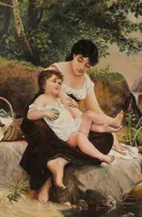 R. W. Pierce, Motherhood -, Oil on canvas