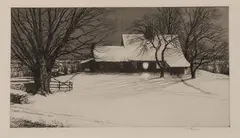 Kerr Eby, Still Hollow & Driftway, Moonlight -, Etching on paper