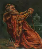 Konstantin Makovsky, The Boyar, Oil on canvas board