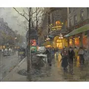 Édouard Cortès, Theatre Gymnastique, oil on canvas