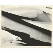 Edward Weston, Dunes, Oceano, 1934 vintage gelatin silver print. Image: 8 x 9.75 inches. Framed: 18.5 x 20 inches, Pencil