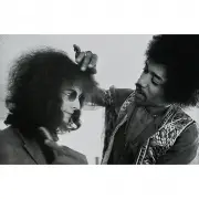 Jimi Hendrix and Noel Redding by Jim Marshall, 1968, gelatin silver print, sold Sep 2021