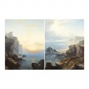 George Blackie Sticks, On the East Coast and Tynemouth Castle, 1872, oil on canvas