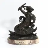 Alfred Boucher, Cupid with Swan, bronze