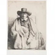 Rembrandt van Rijn, Clement de Jonghe, Printseller, 1651, etching