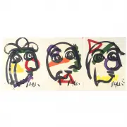 Peter Robert Keil, Faces, acrylic
