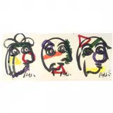 Peter Robert Keil, Faces, acrylic