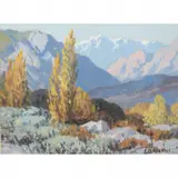 Carl Sammons, Mountain View Landscape, oil on board