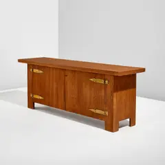 Sideboard by Jean Royere, circa 1936, Oak-veneered wood, brass, sold Dec 2023