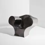 Ron Arad, "Big Easy Volume 2" armchair, designed 1988, produced 2004, Stainless steel, patinated steel