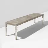 Ingrid Donat, "Banc Anneaux", 2022, Bronze with silver patina