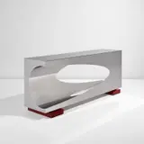 Hervé van der Straeten, "Console Piercing N° 358", 2006, Stainless steel, lacquered wood
