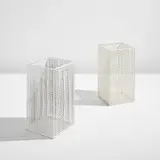 Josef Hoffmann, Pair of wastepaper baskets, designed circa 1905, manufactured 1980s, Painted steel