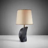 Alexandre Noll, Table lamp, 1950s, Ebony, paper shade
