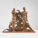 Raymond Delamarre, "La Tentation", circa 1928, Patinated plaster