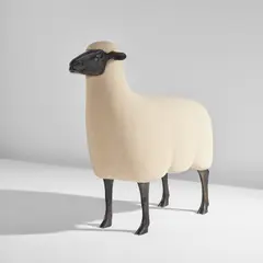 François-Xavier Lalanne, "Mouton de Pierre", designed 1979, executed 1988, Epoxy stone, patinated bronze