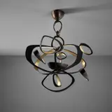 Hervé van der Straeten, "Volubile" ceiling light, model no. 306, 2006, Patinated bronze