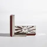 Jean Puiforcat, Rare table clock, circa 1930, Nickel-plated metal, marble