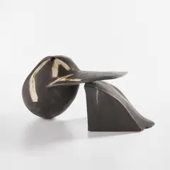 Head form by Gordon Baldwin, 1984, Earthenware, painted slip, sold Jun 2022