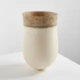 Jennifer Lee, "Pale, haloed band, speckled rim" vessel