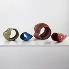 Wouter Dam, Four sculptures, 1997-2001, Stoneware, powder oxides
