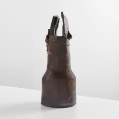 "Onitcha II" vessel by Robert Turner, circa 1996, Glazed stoneware, epoxy cement, sold Jun 2022